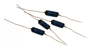 Figure shows polystyrene film capacitors